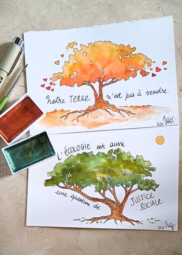 Petits arbres 2 · Arbres aquarelles ·